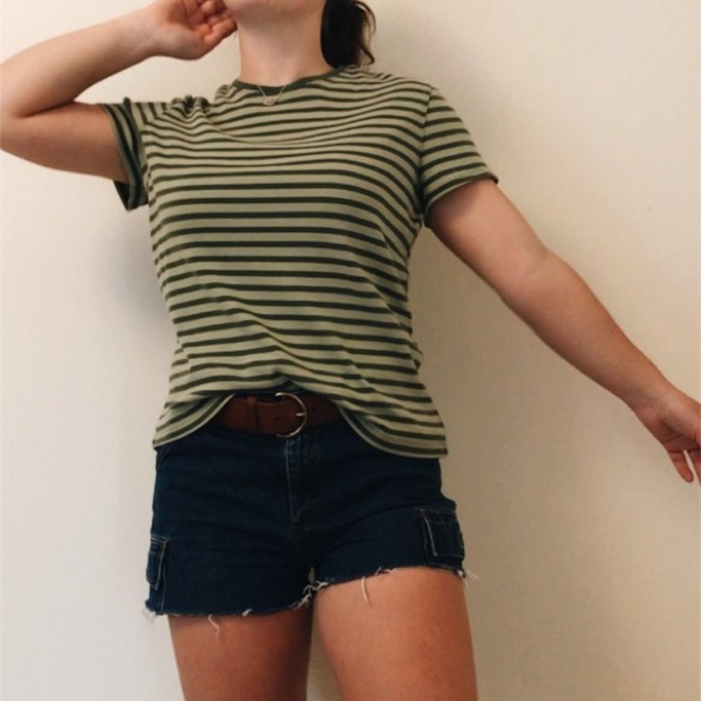 Striped green T-shirt